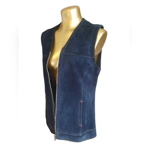 Blue Suede Vest